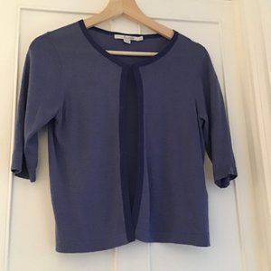 Boden silk and linen blue cardigan